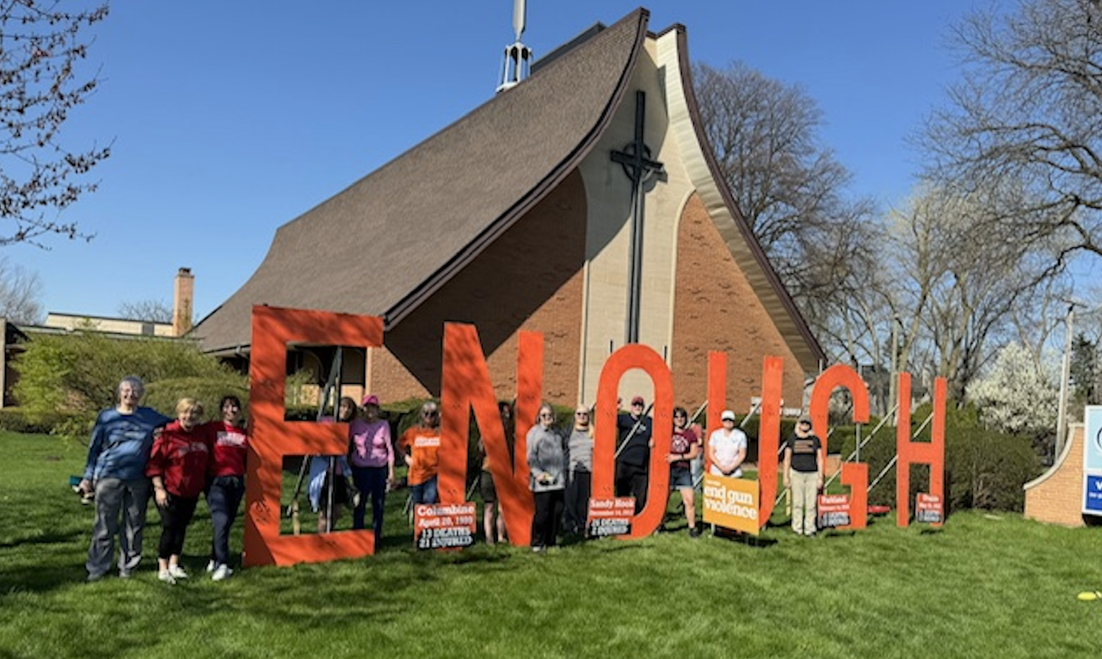 Southminster Faith in Action team members join with other CRS members to help abolish the unfair use of money bond in Illinois.